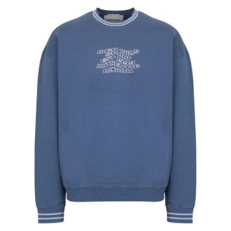 Jack Wills Heren Sweatshirt met grafische print Drop Shoulder Relaxed Fit (Staalblauw)