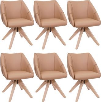 Hhg [nunca Usado] Juego De 6 Sillas De Comedor Hhg-525, Sillas De Cocina, Sillas Giratorias, Sillas Tapizadas, Sillas De Mesa De Comedor, Giratorias, De M