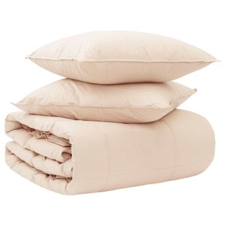 vidaXL Juego De Edred&oacute;n 2 Uds. 135 X 220 Cm Todas Las Estaciones Beige Vidaxl
