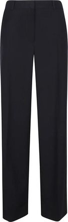 The Row Dender Pant - Dames - Wijde Broeken - Blauw - XS - Wol - Broeken