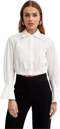 SIMKHAI Blythe Shirt - Dames - Overhemden - Wit - L - Katoen - Overhemden