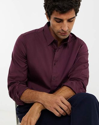 Jacamo Cotton Stretch Mercerised Shirt Long