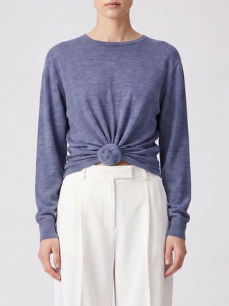 Magda Butrym Long-Sleeved Wool Top with 3D Flower Appliqu&eacute;