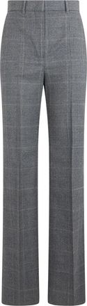 Max Mara Elegante Stoffhose - Dames - Wijde Broeken - Grijs - XS - Wol - Broeken