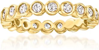 Ross-Simons Bezel-Set Diamond Eternity Band in 14kt Yellow Gold
