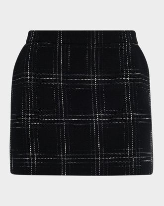 Generation Love Kendra Tweed Windowpane Mini Skirt