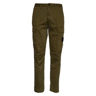 Stone Island Slim-fit Trousers, male, Green, Size: W32 Tapered Trousers