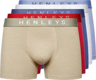 Henleys Heren Motley Boxershorts (Set van 5) (Veelkleurig)