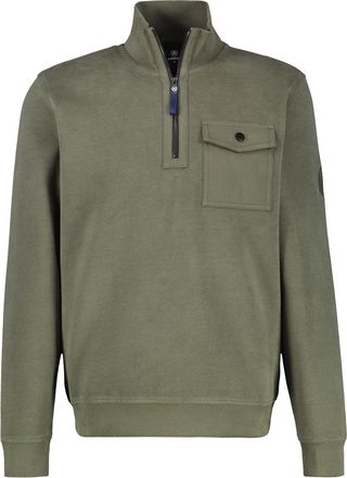 Lerros Sweatshirt LERROS Herren Troyer in Grossen Gr&ouml;ssen, Herren, Gr. 4XL, nordic olive, 70% Baumwolle, 30% Polyester, Sweatshirts Sweatshirt