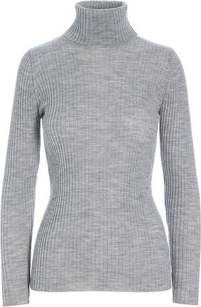 Bitte Kai Rand Grijze Melange Wol Coltrui Sweater - Dames - Coltruien - Grijs - XL - Wol - Truien & Vesten