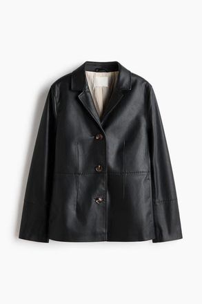 H&M Coated Jacket in Black at Nordstrom, Size Xx-Small
