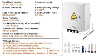 OEM Caja Combinada Fotovoltaica, Construcci&oacute;n Duradera, Seguridad Mejorada, 4 Cables De Acero De 15 A