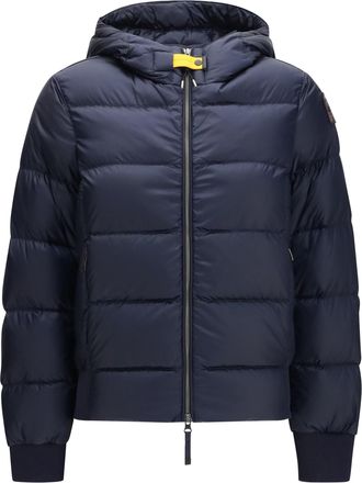 Parajumpers Womens Hooded Down Jacket Mariah Navy Blue Goose Puffer