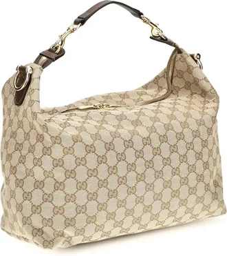 Gucci Mens Medium Brera Handbag Vint.sand-Dk.bro-Vrv Fabric Shoulder Bags Vint.sand/dk.bro/vrv