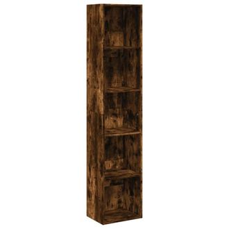 Berkfield Home Bookcase Smoked Oak 40x30x189 cm Engineered Wood in Brown | Size: 40 x 30 x 189 cm