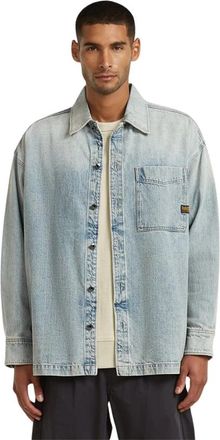 G-Star Boxy Fit Overshirt - Heren - Spijkeroverhemden - Blauw - S - Katoen - Overhemden