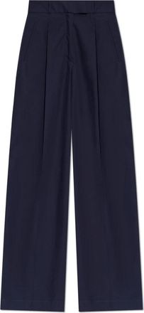 A.P.C. Katoenen hoge taille broek - Dames - Wijde Broeken - Blauw - XS - Katoen - Broeken