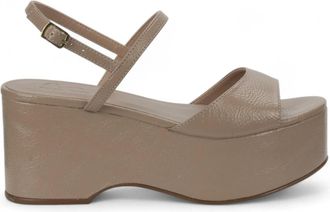 Love Rio Womens Urca Wet Platform Sandal In Taupe