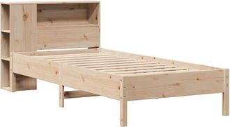 vidaXL Cama Con Estanter&iacute;a Sin Colch&oacute;n Madera Maciza De Pino 100x200cm Vidaxl