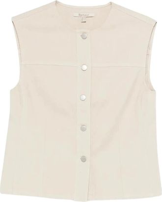 Barbour Daya Denim Waistcoat - Dames - Gillet - Beige - M - Denim - Kostuums