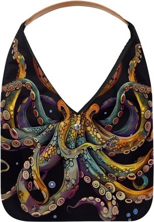 Generic Sea Octopus Colorful (1) Reusable Lightweight Grocery Bags - Foldable Into Compact Pouch, Washable & Sturdy, Multipurpose for Shopping and Travel