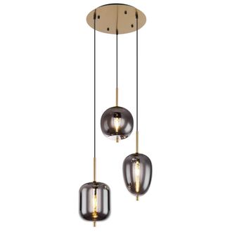 Globo Lighting L&aacute;mpara Colgante - Blacky I - Lat&oacute;n - Vidrio Vidrio - Globo