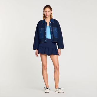 Sandro Denim detail cardigan