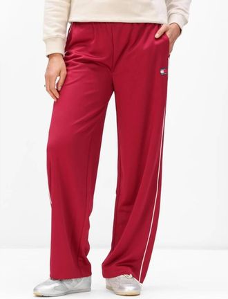 Tommy Jeans Broeken, Dames, Rood, XL, Polyester, TJW Archive Track Pant