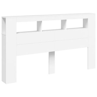 Berkfield Home LED Headboard White 180x18.5x103.5 cm Engineered Wood
