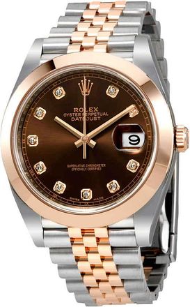 Rolex Datejust 41 Chocolate Brown Dial Steel and 18K Rose Gold Mens Watch 126301CHDJ
