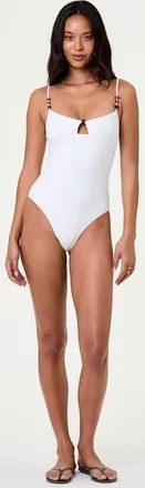 Nicholas Anela One Piece Swim Suit in Ivory at Nordstrom, Size X-Large