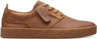 Clarks Streethill Lace Leer - Heren - Sneakers - Bruin - 42 EU - Leer - Schoenen