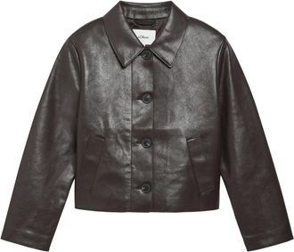 s.Oliver Leren look jas - Dames - Jassen - Bruin - Maat: 2XL Leer