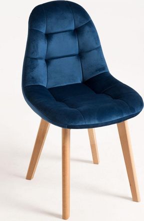 Regalos Miguel Sillas Comedor - Silla Kelen Terciopelo - Azul