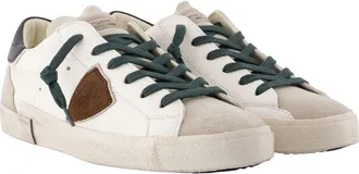Philippe Model Mens Prsx Low Man Sneakers - Philippe Model Leather White Shoes
