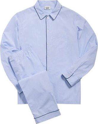 Sleepy Jones Henry Pajama Set in Blue at Nordstrom, Size Xx-Large