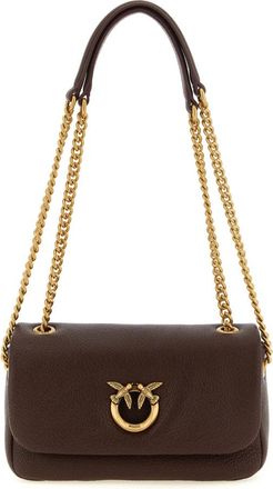 Pinko Love Birds Schoudertas - Dames - Schoudertassen - Bruin - ONE Size - Leer - Tassen