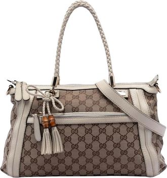 Gucci Pre-owned Handbags, female, Brown, Size: ONE SIZE Pre-owned Satchel Bag