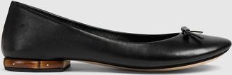 Gucci Womens Ballerina With Bamboo, Black, Leather