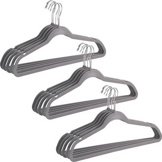 WENKO Kleiderbügel Kunststoff, beflockt, 45 cm