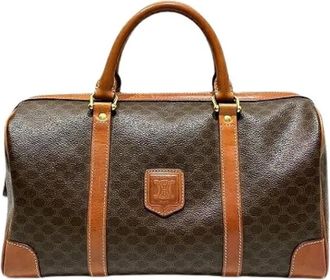 Celine Pre-owned Weekend Bags, female, Brown, Size: ONE SIZE Pre-owned Canvas Weekend Bag