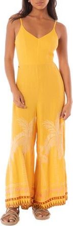 Maaji Stitchy Palom Azura Cover-Up Jumpsuit in Yellow at Nordstrom Rack, Size Medium