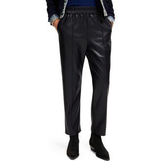 Scotch & Soda High Waist Faux Leather Pants in Night at Nordstrom Rack, Size Large