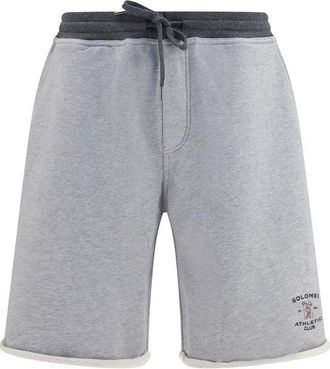 Brunello Cucinelli Gray Cotton Bermuda Mens Shorts