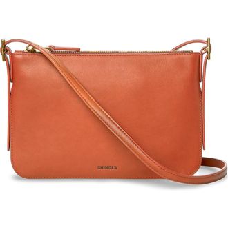 Shinola Small Bixby Accordion Leather Crossbody Bag in Rust at Nordstrom