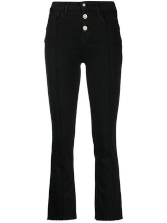 Liu Jo Jeans crop a vita bassa - Nero