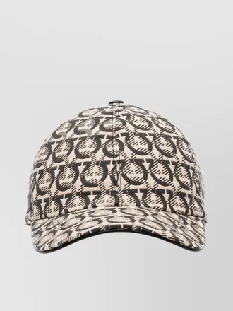 Ferragamo gancini baseball cap all-over print