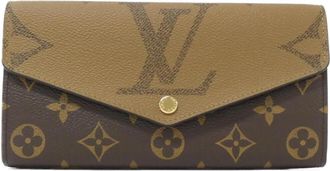Louis Vuitton Marron Coated Canvas Long Wallet (Bi-Fold) (Pre-Owned)
