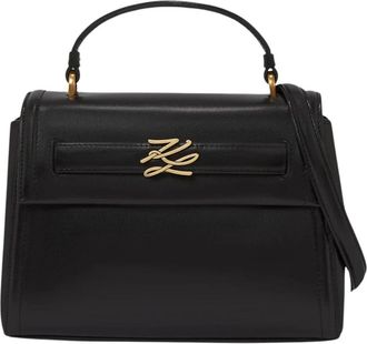 Karl Lagerfeld K Autograph Small Top Handle - Dames - Handtassen - Zwart - ONE Size - Leer - Tassen