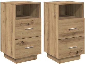 vidaXL Bedside Cabinets 2 pcs with 2 Drawers Artisan Oak 36x36x68 cm vidaXL